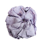 Amethyst Gleam Iridescent Brocade Round Scrunchie Textured Lilac, Metalli