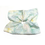 Ethereal Echo Satin Square Scrunchie Iridescent Pastel, Abstract