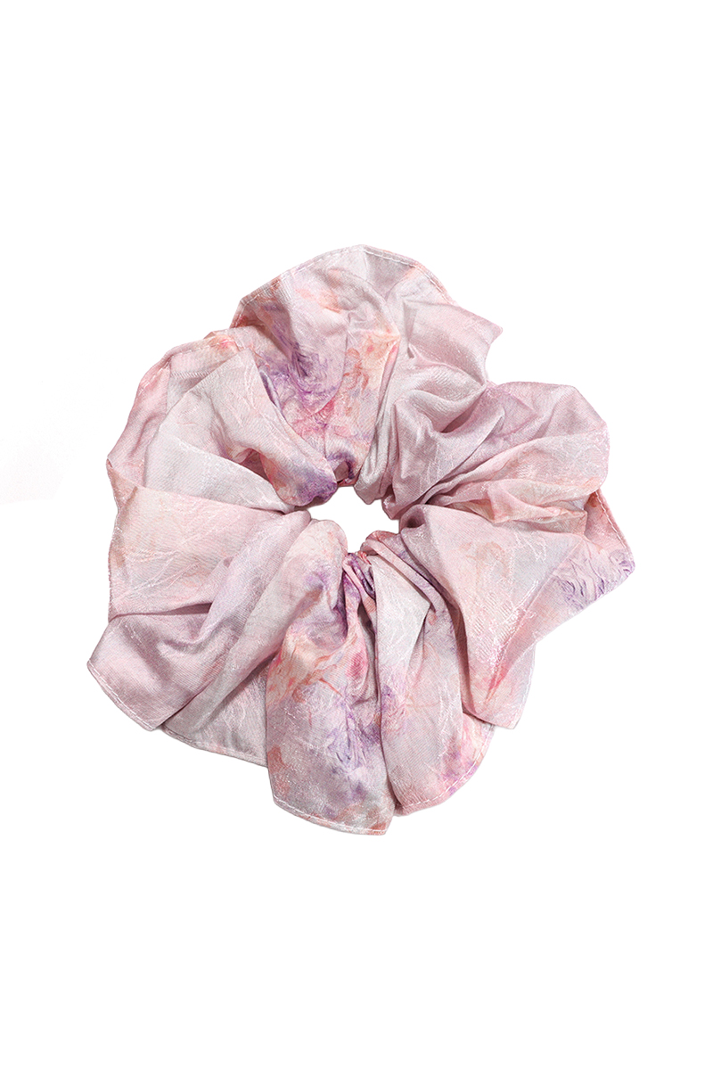 Lilac Mist Lilac Mist Tercel Round Scrunchie Crushed Lilac, Watercolor - Image 1