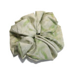 Moss Whisper Green Satin Round Scrunchie Sage Green, Mossy Watercolor