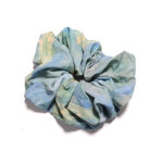 Ocean Breeze Satin Round Scrunchie Impressionist, Watercolor