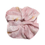 Pastel Bloom Organza Round Scrunchie Pink Marble, Shimmer