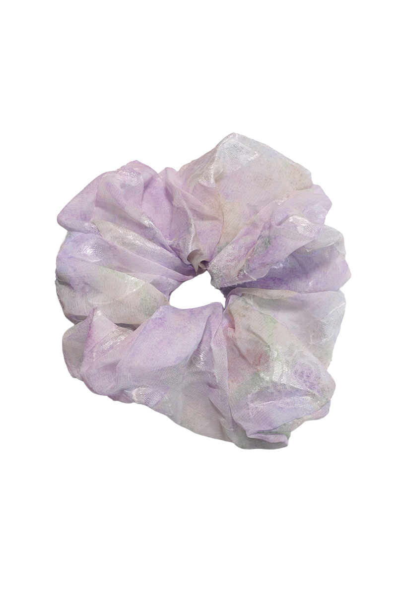 Pastel Haze Pastel Haze Organza Round Scrunchie Lilac Mist, Sheer - Image 1