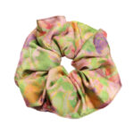 Pastel Swirl Satin Round Scrunchie Psychedelic, Marble Swirl