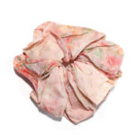 Rose Chiffon Tercel Round Scrunchie Pink Chiffon, Vintage